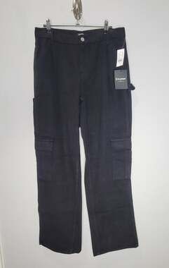 Play Boy Pacsun 28 Black High Rise Cargo Carpenter Utility Bunny Logo Pants Y2K